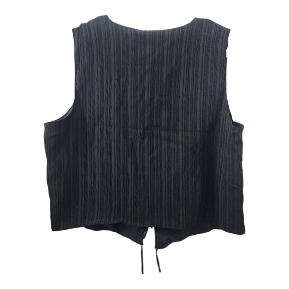 JOIE Front Tie Textured Black Top S Retro Y2K‎ Grunge Casual Relaxed Fit - Picture 2 of 8